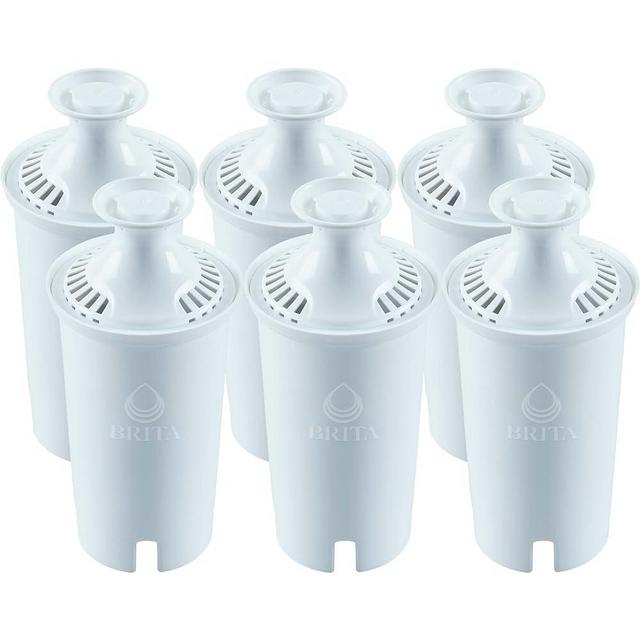 Brita Plus Water Filter, NEW High Density Replacement Filter for Pitchers and Dispensers, Reduces 2x Contaminants*, Lasts 2 Months, 6 Count