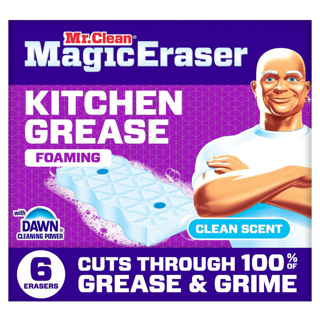 Mr. Clean Fresh Magic Eraser Kitchen Grease Foaming Multi-Purpose Cleaner - 6ct