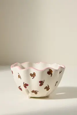 Georgie Handpainted Decaled Stoneware Berry Basket