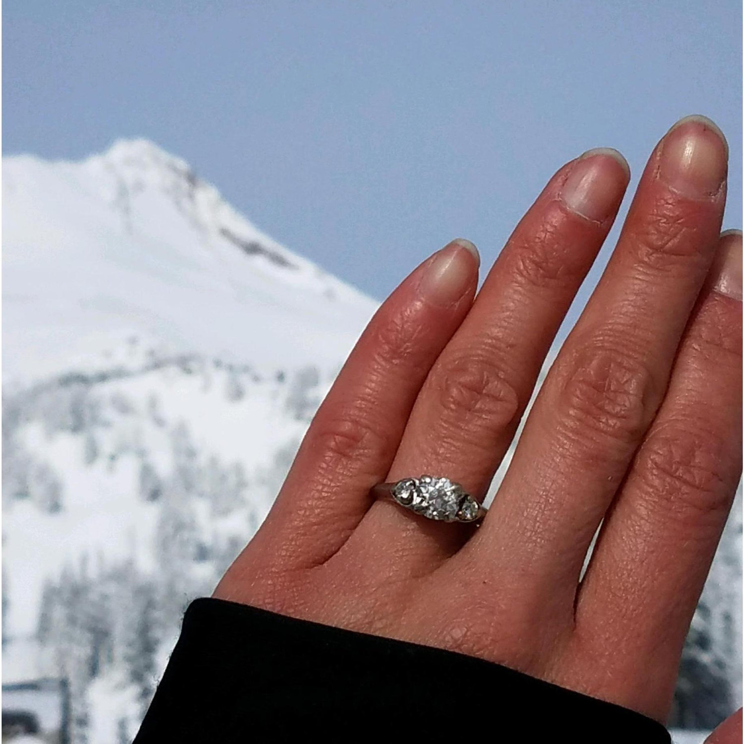 Where the proposal took place with da Hood in the back. 02/21/2018