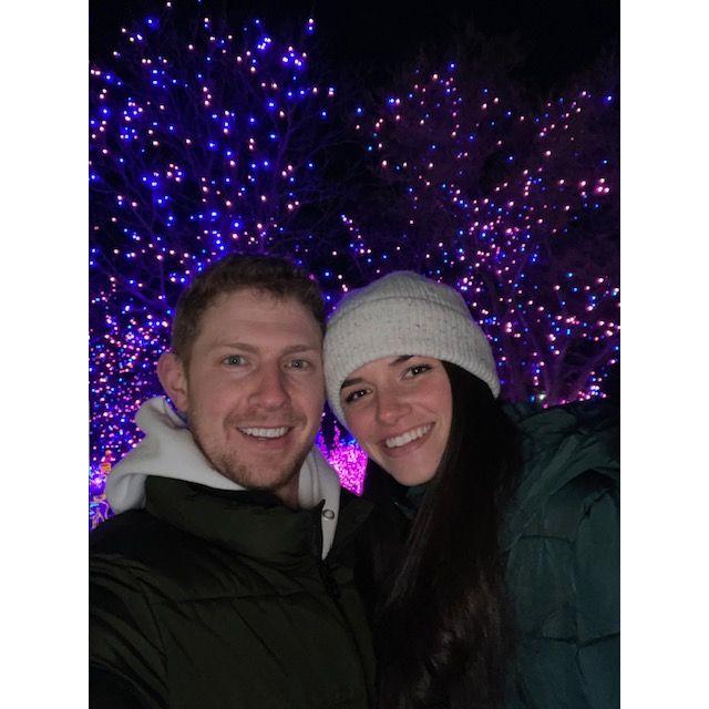 Zoo lights, one of our first dates (Dec 2021)
