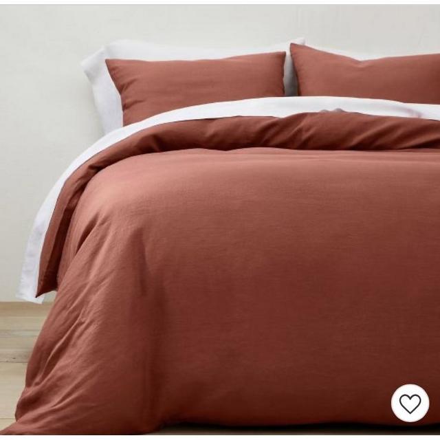 Linen Duvet & Sham Set - Casaluna™ dark clay/king