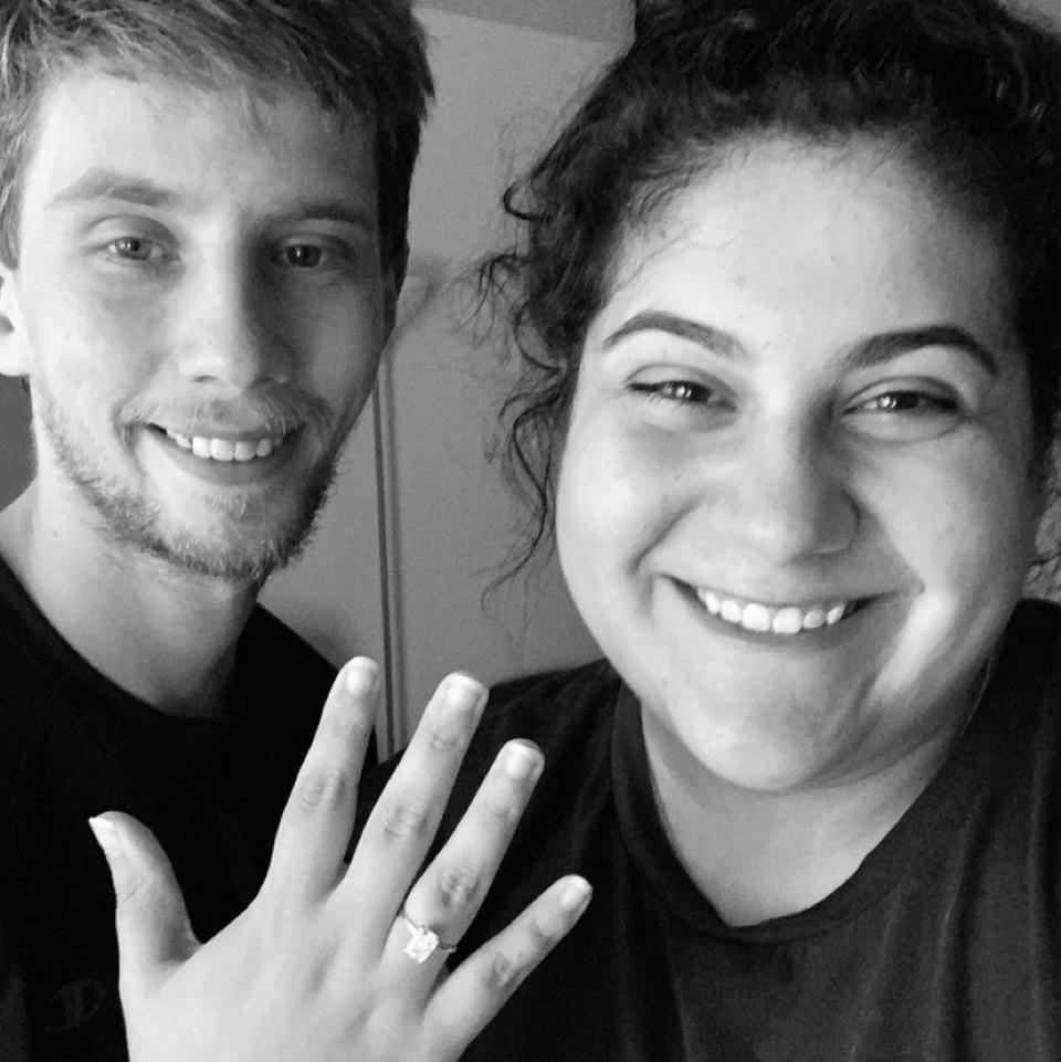 Our first picture as an engaged couple!