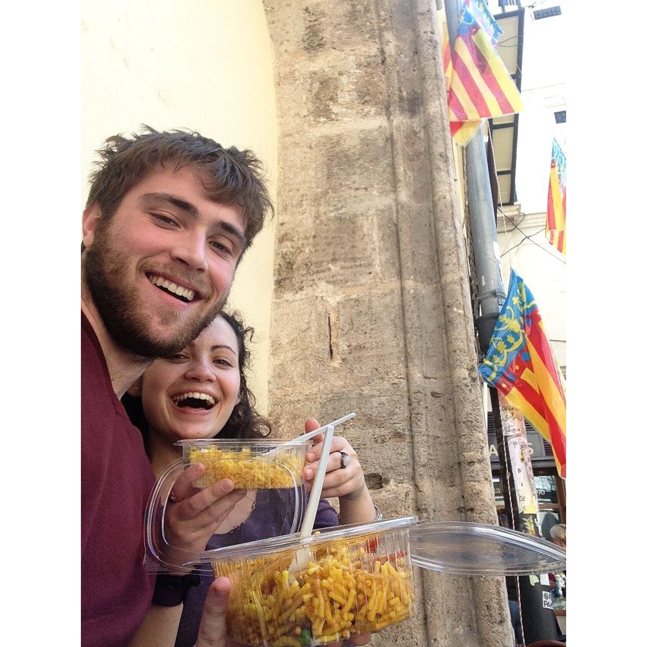 Paella in Valencia when Erik studied abroad in 2016 :)