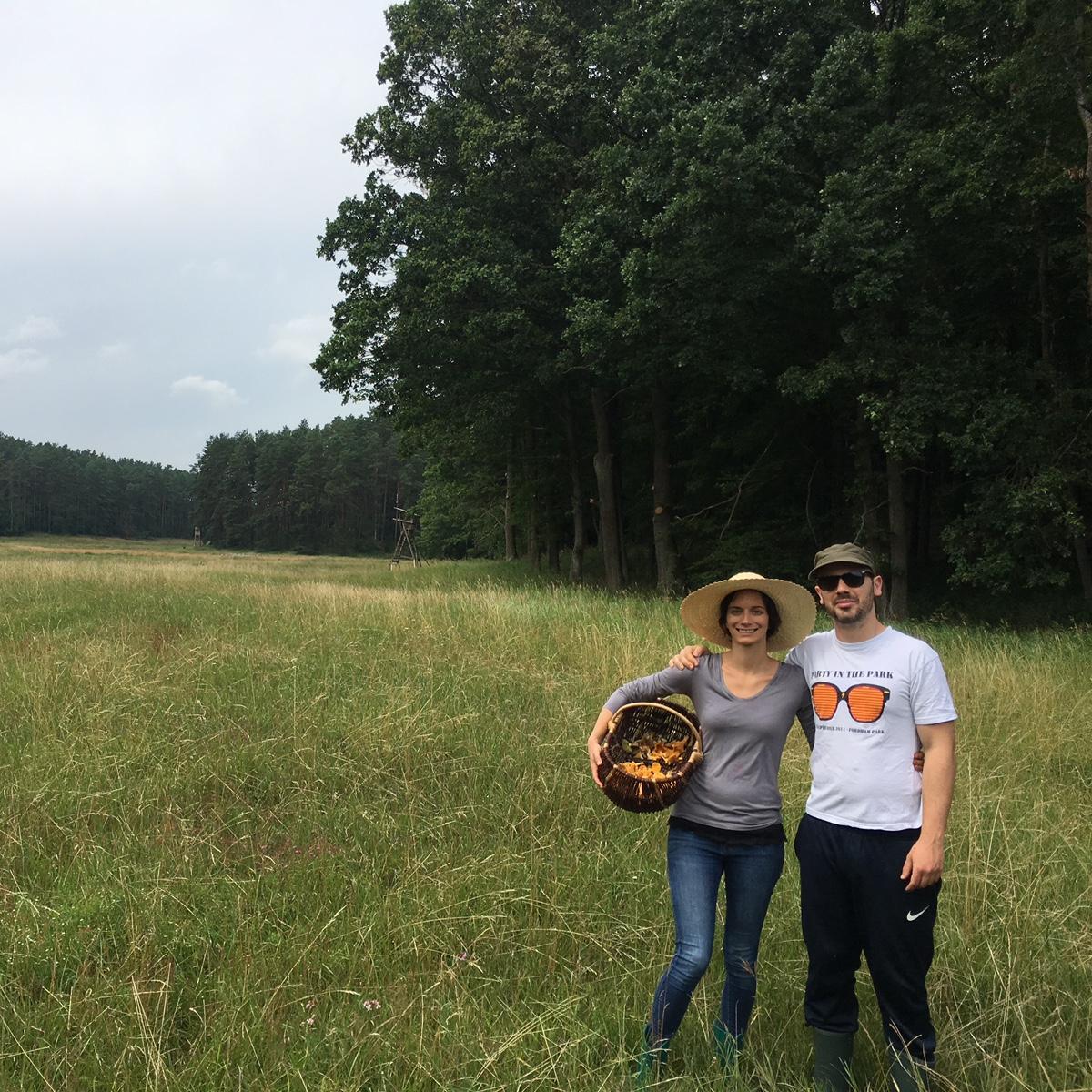 Mushroom foraging while visiting Tom's family  in Poland, Summer 2017