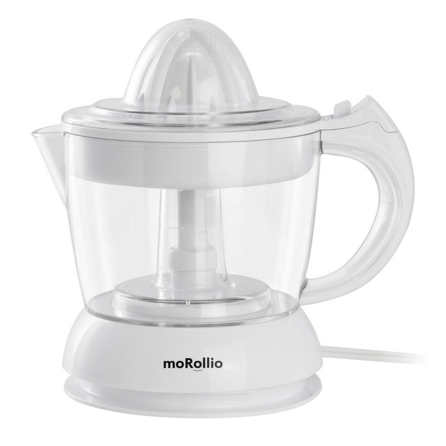 moRollio Compact Electric 24 Ounce Citrus Juicer in White