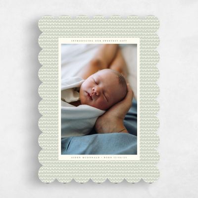 Green Scalloped Holiday Card - Haywood