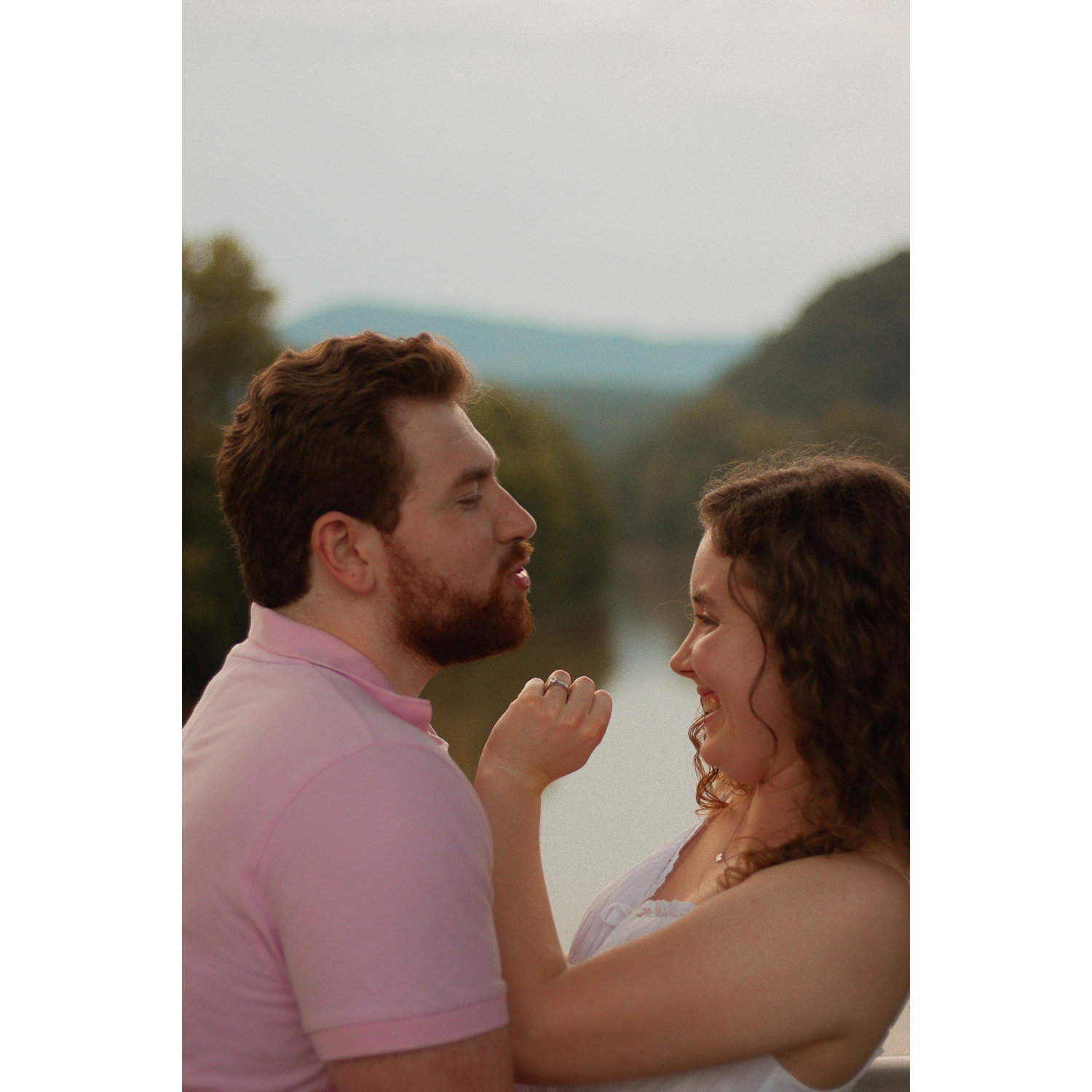 We were just messing around, but it made for a super cute photo!