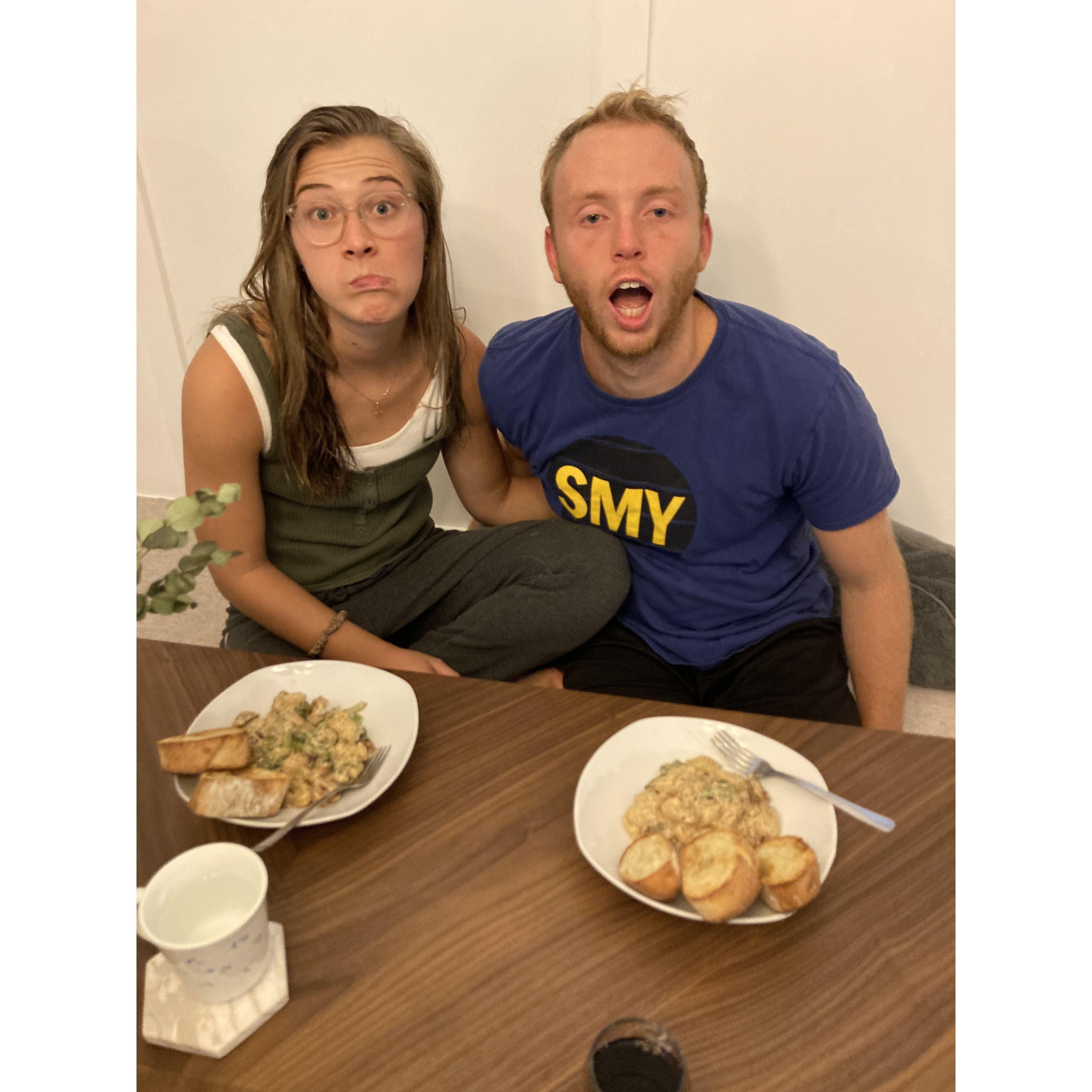 Our fav -- cooking together