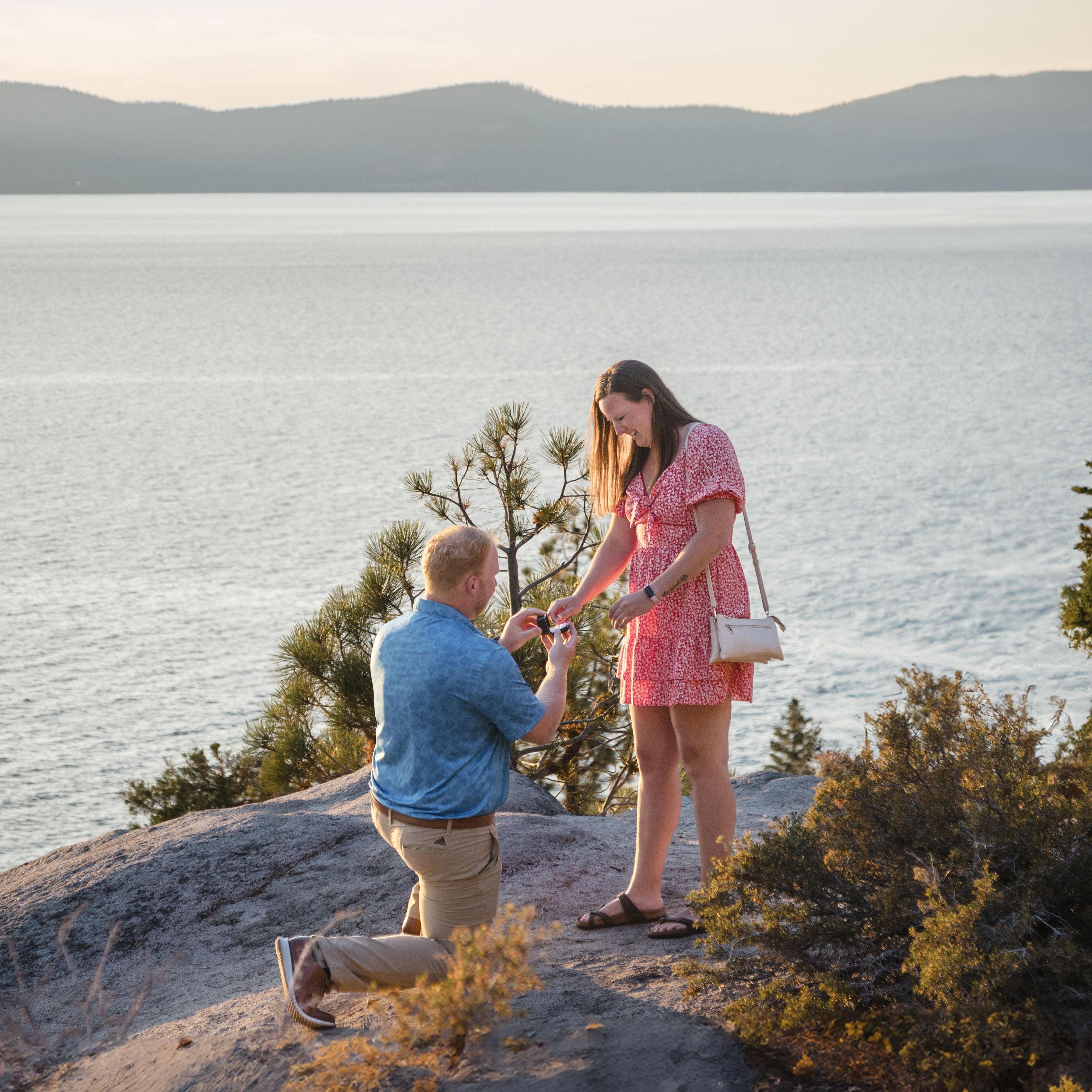 Engaged in Lake Tahoe