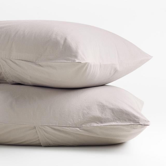 Parachute Brushed Cotton Grey King Pillow Cases, Set of 2