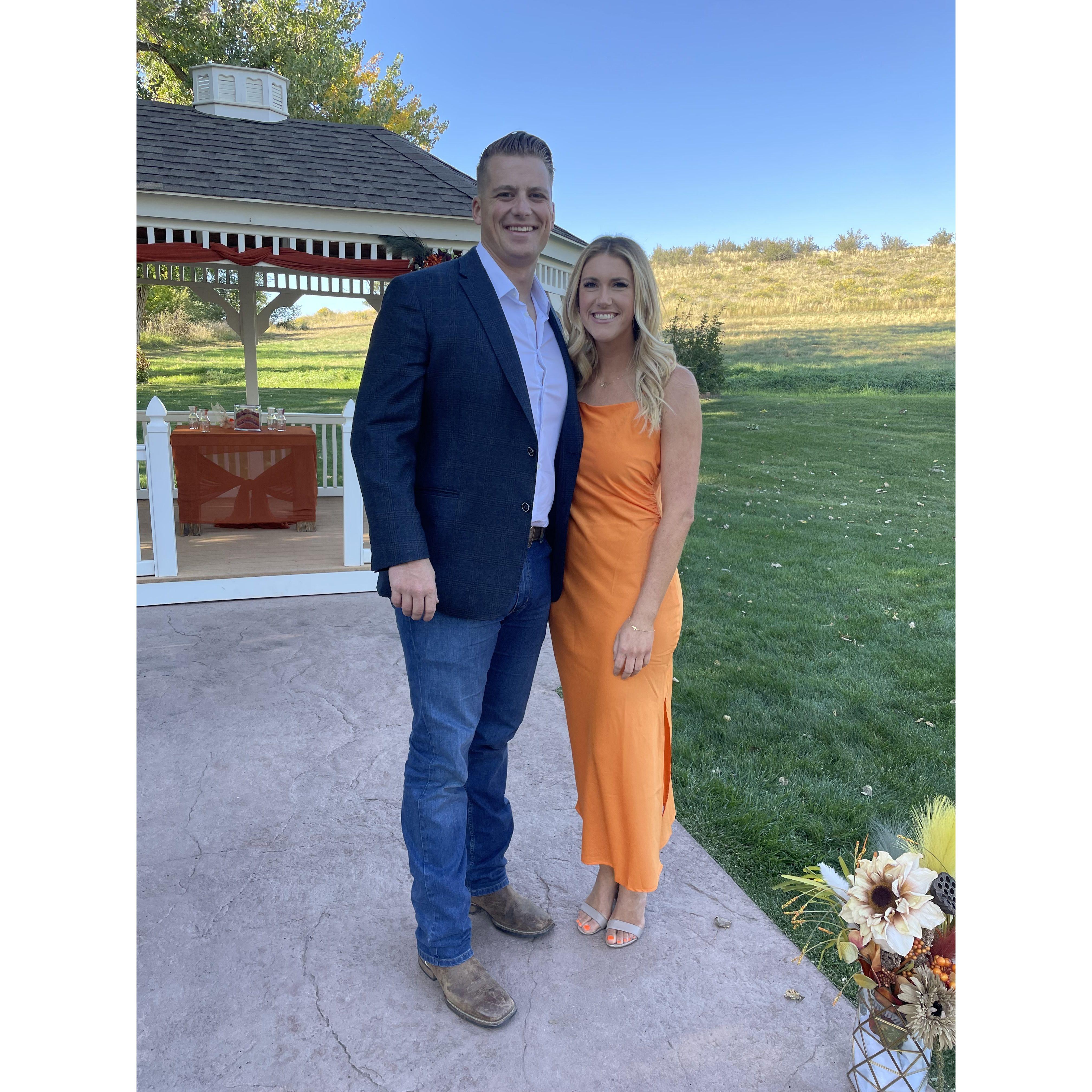 First wedding as dates