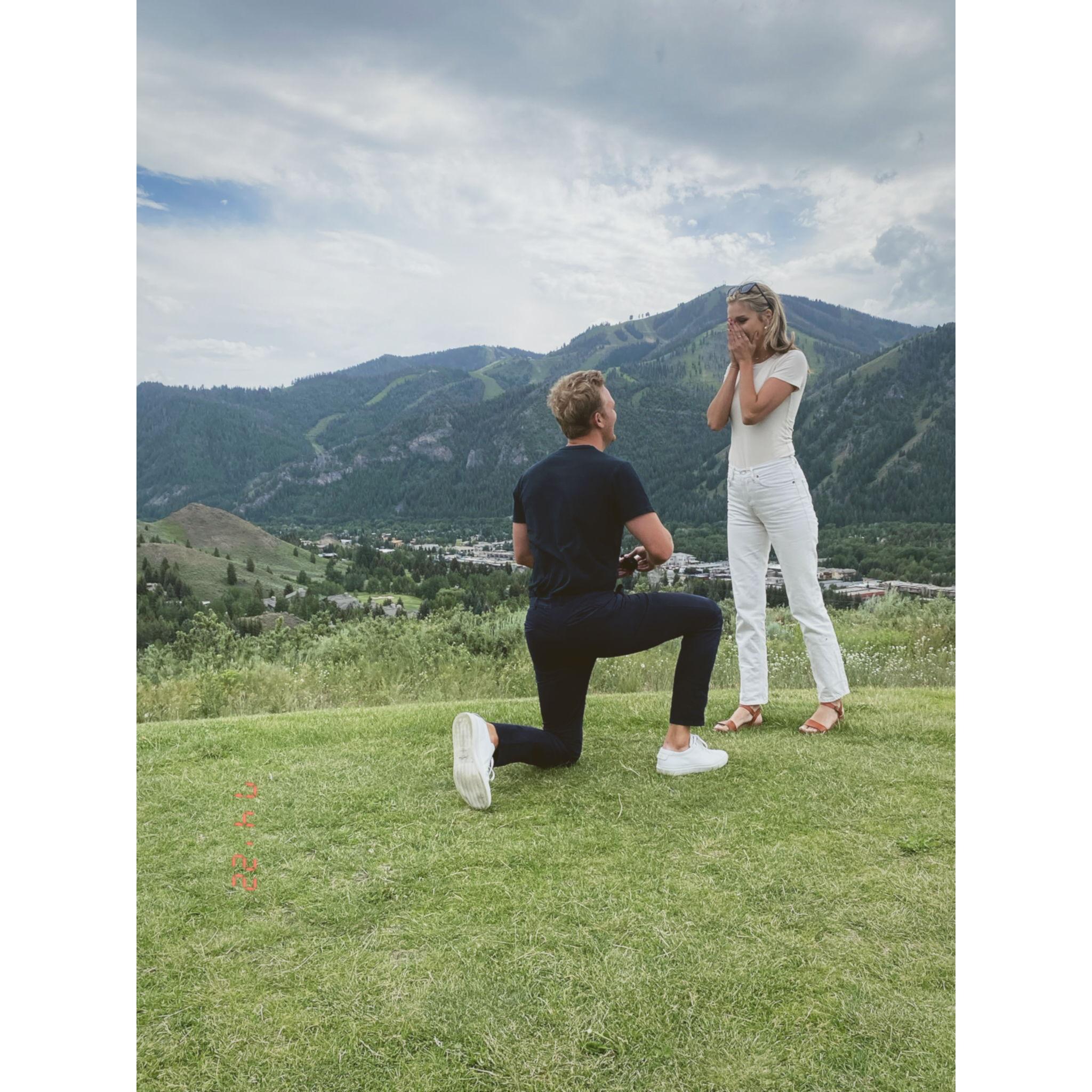 Our engagement in Sun Valley, Idaho :)