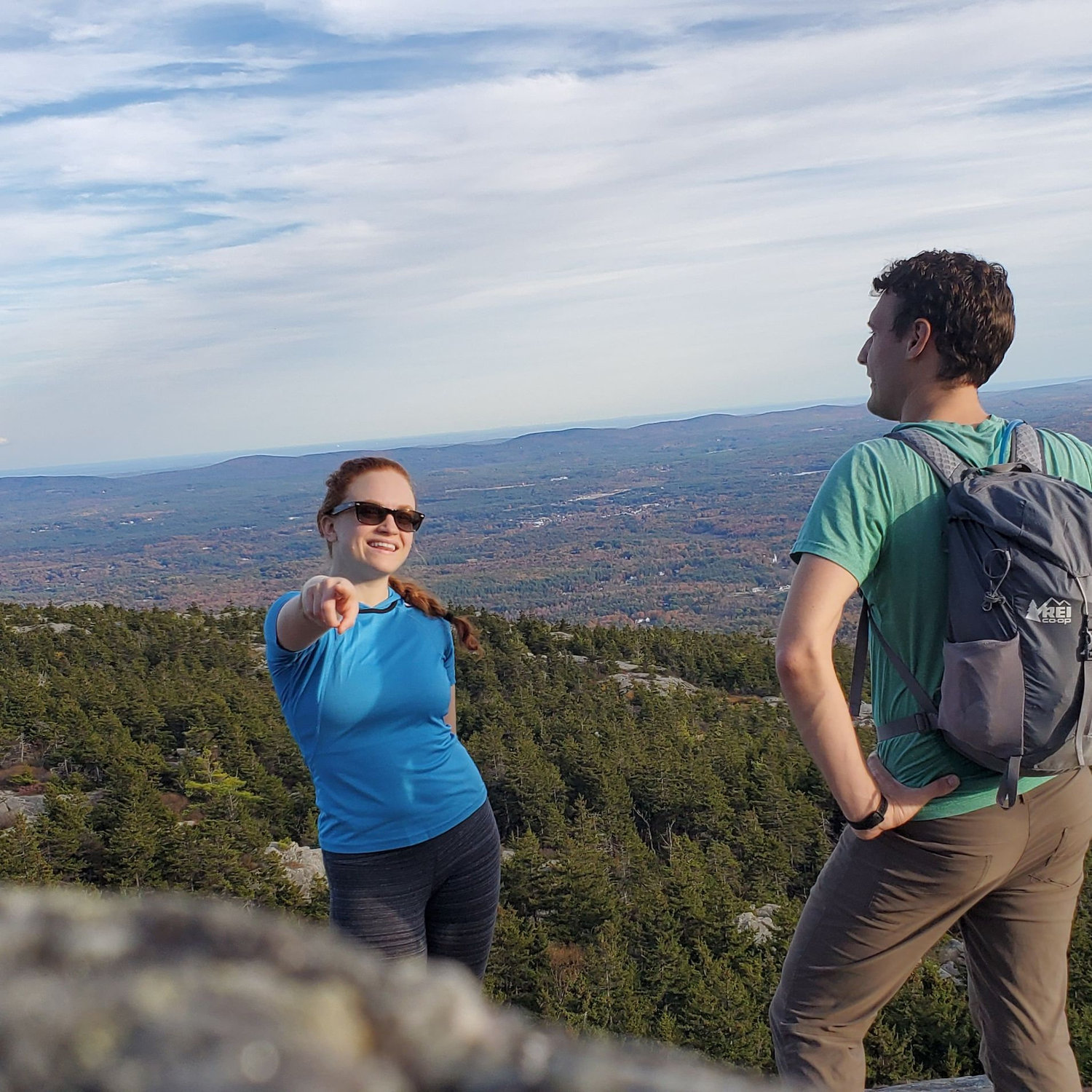 1 year later photo re-creation at Mt. Monadnock (: