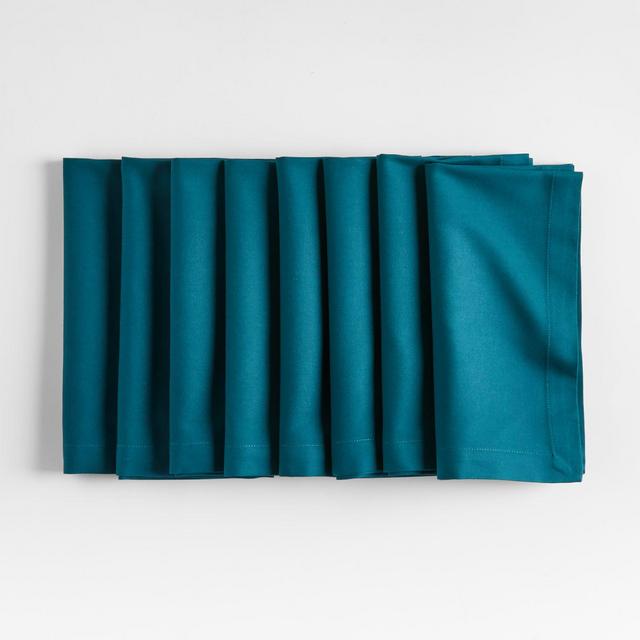 Aspen Dark Teal Cotton Napkins, Set of 8