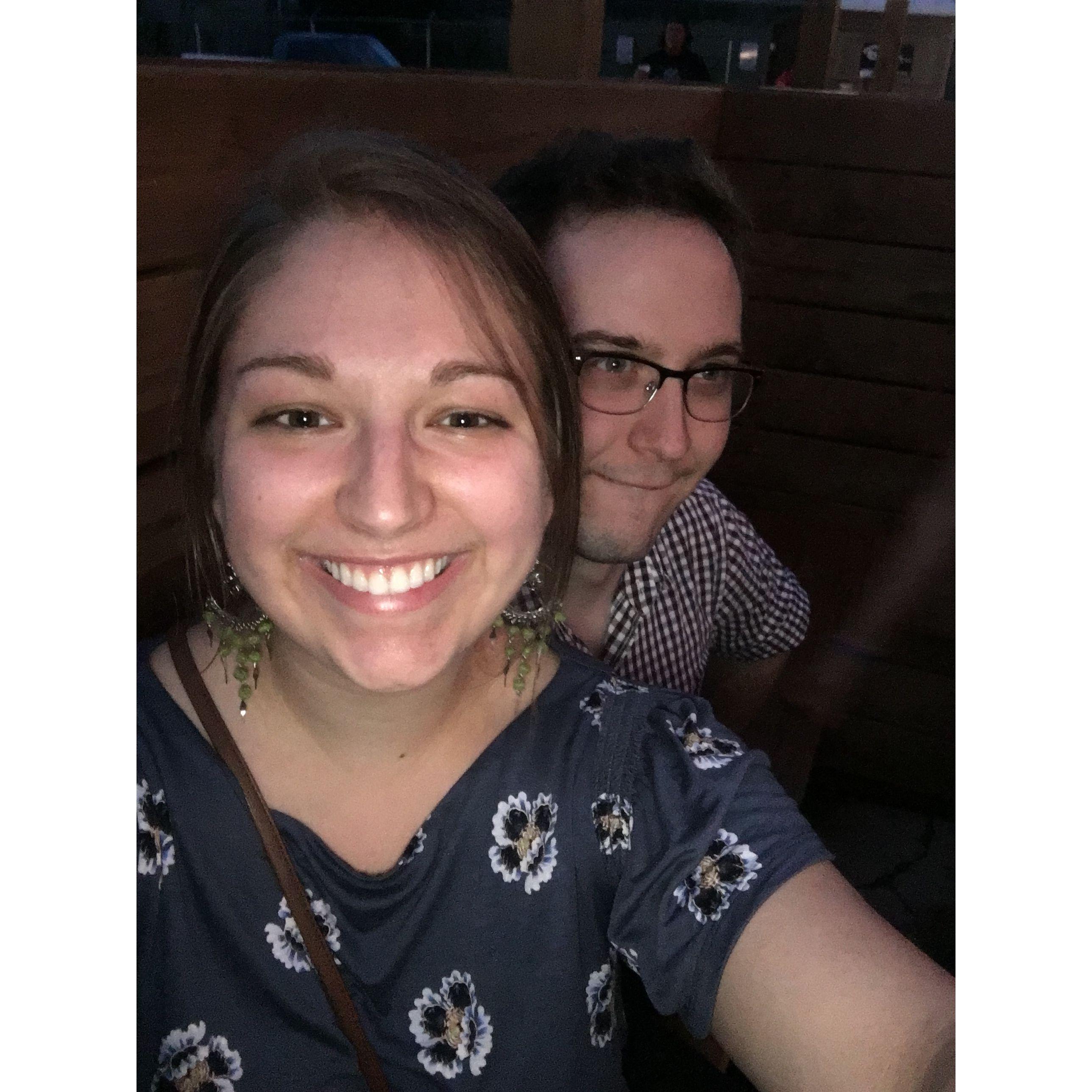 Being goofballs on a date (like always)