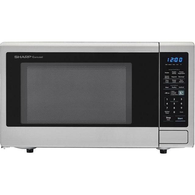Carousel 1.4 cu. ft. Countertop Microwave in Brushed Stainless Steel with Orville Redenbacher’s Popcorn Preset