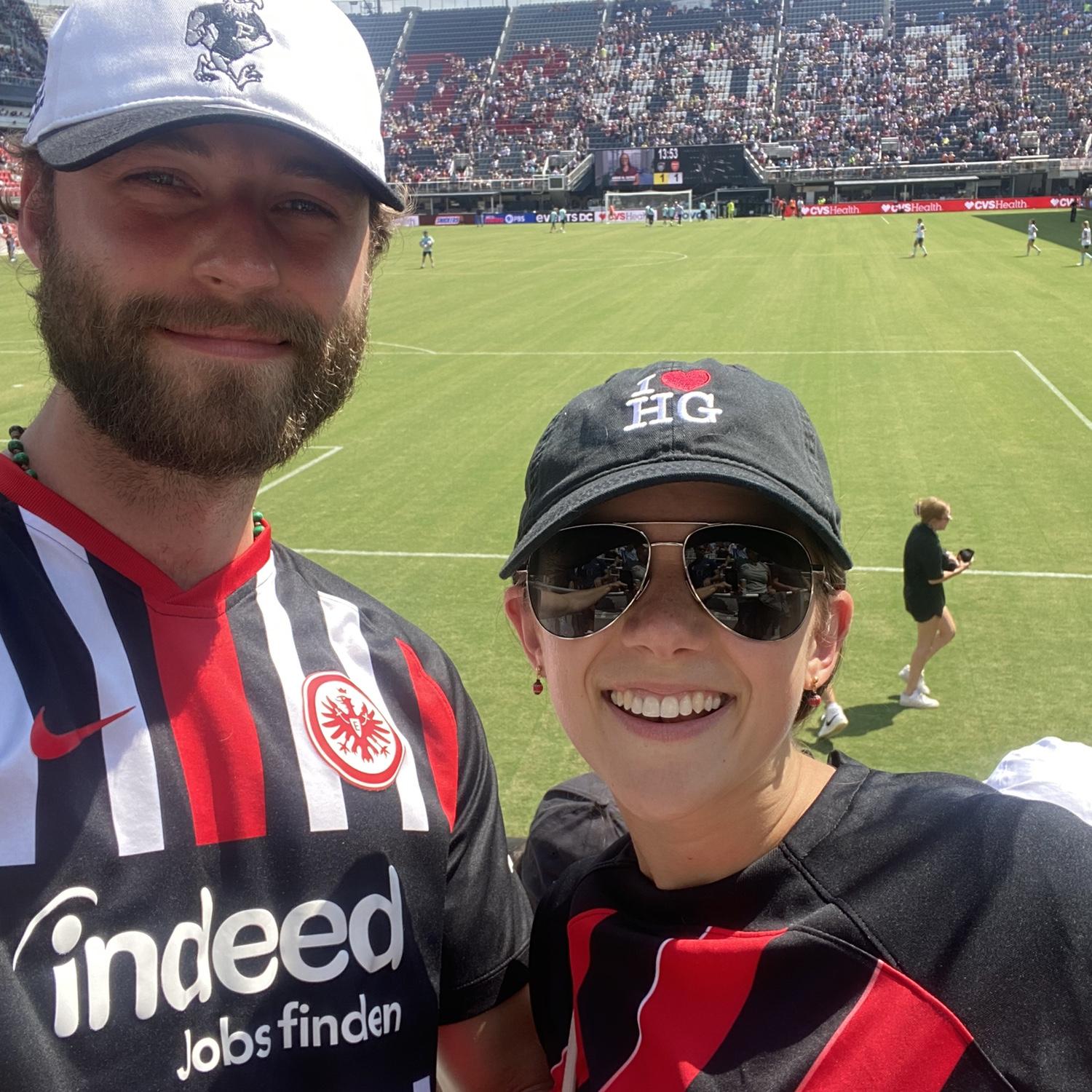 Representing Eintracht Frankfurt at a DC United game.