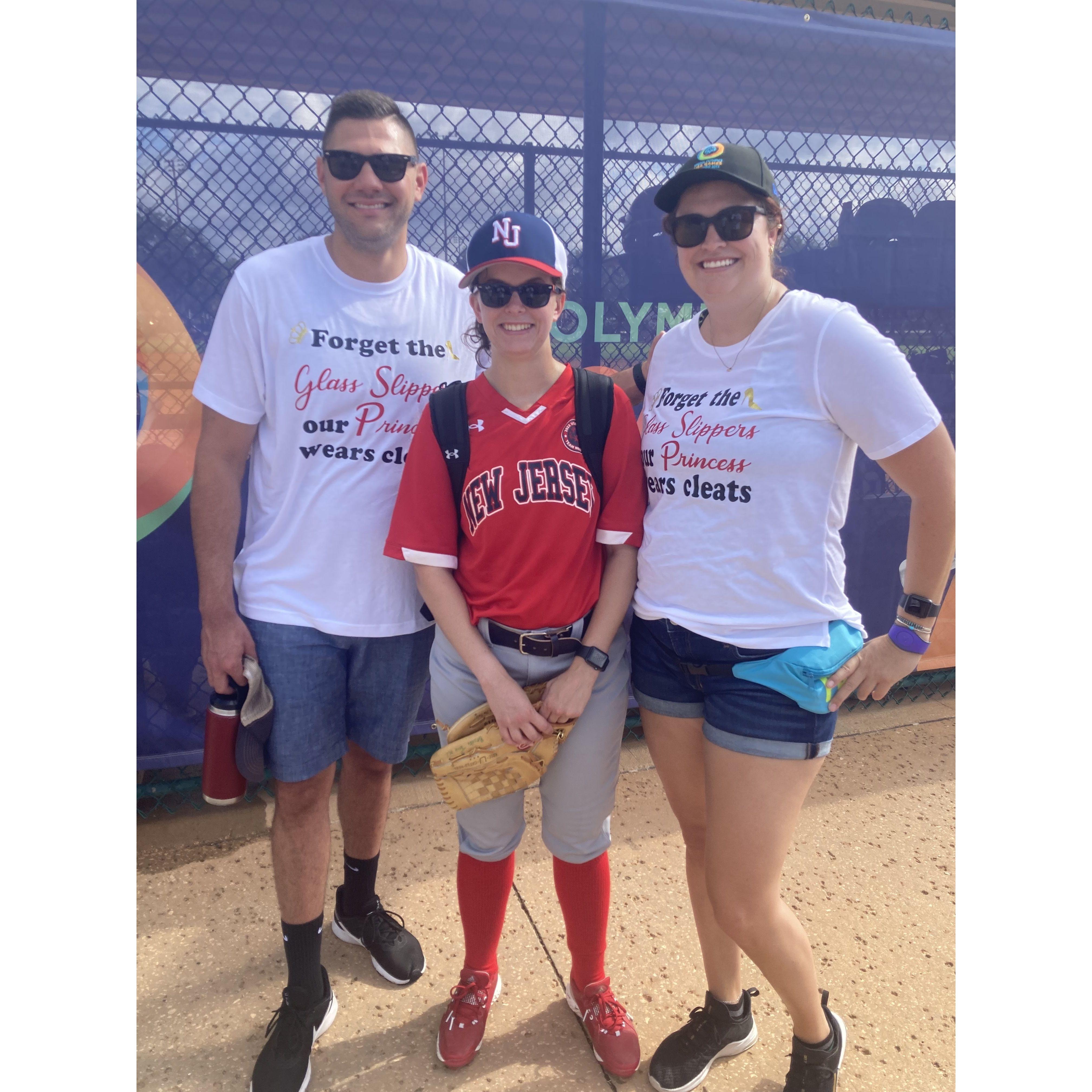 Trip to Disney to watch Brooke play softball for team New Jersey!