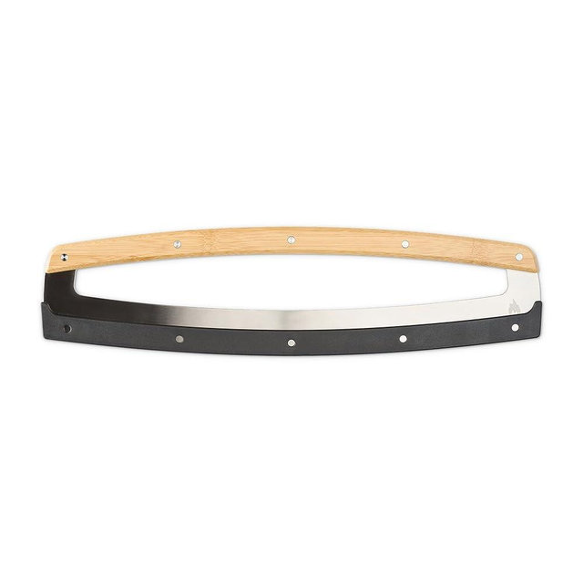 Solo Stove Pi Pizza Rocker Cutter | Multifunctional Pizza Knife, Effortless Slicing of Pizza and Herbs, Stainless Steel Pizza Rocker Blade with Bamboo Handles, Length: 47,6 cm