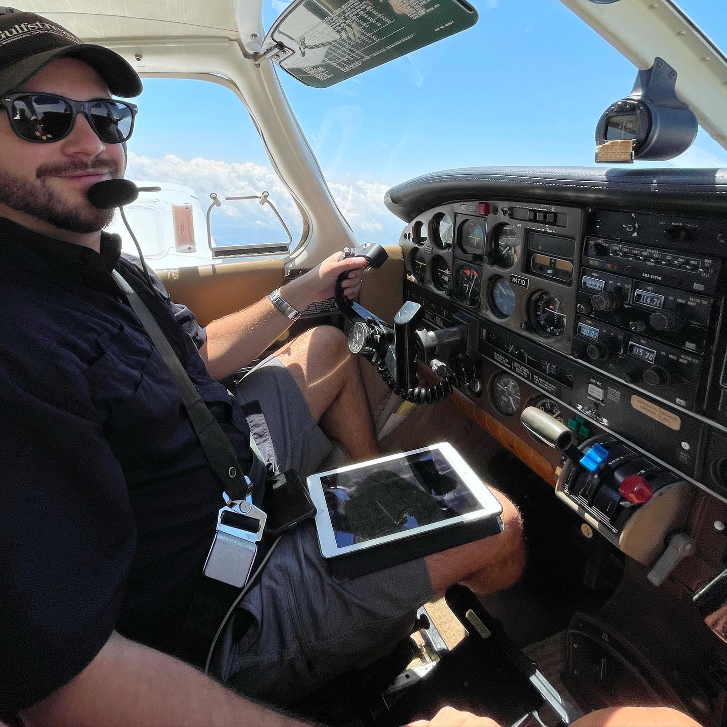 One of our first dates TJ flew Rosie to Marco Island for a quick lunch and back