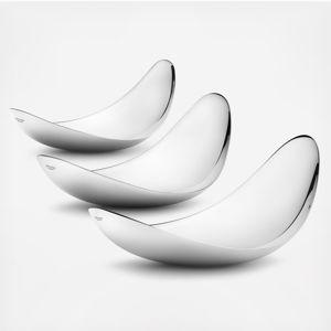 3 Georg Jensen; Bloom Leaf Dish