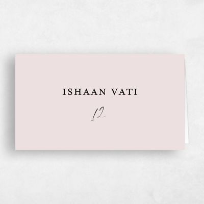 Light Mauve, Pink Wedding Place Card - Anerley