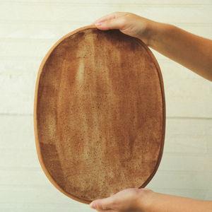 Oval Server - Peach Color