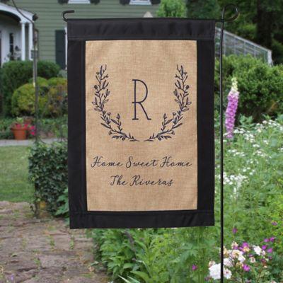 Farmhouse Floral Burlap Garden Flag