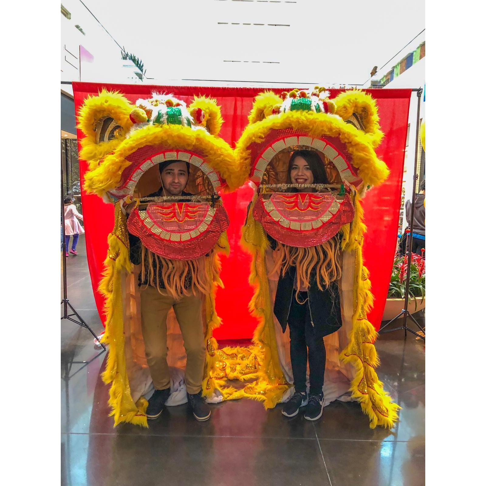 Enjoying the Chinese New Year Festival at North Park Mall.