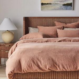 Washed Linen Duvet Cover​ in brown (Queen)