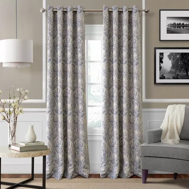 Julianne 84-Inch Blackout Grommet Top Window Curtain Panel in Blue