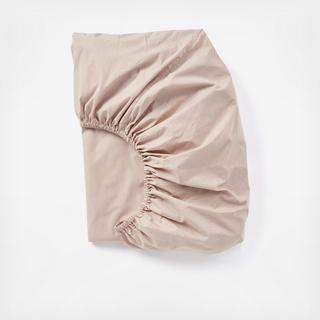 300-Thread Count Organic Percale Fitted Sheet