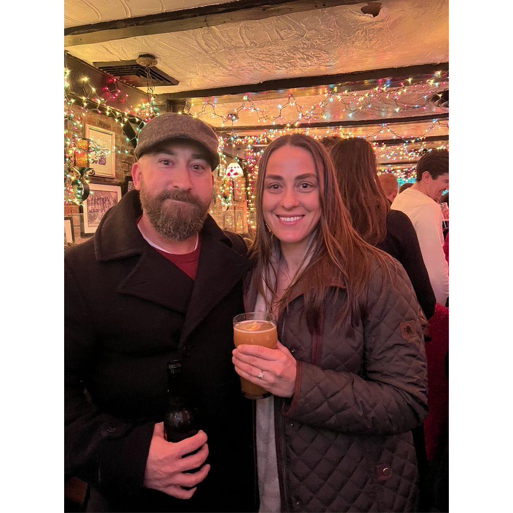 Our first drink after getting engaged!