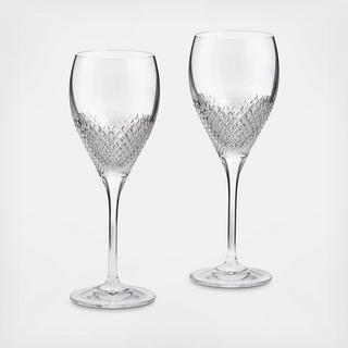 Diamond Mosaic Wine Goblet, Set of 2