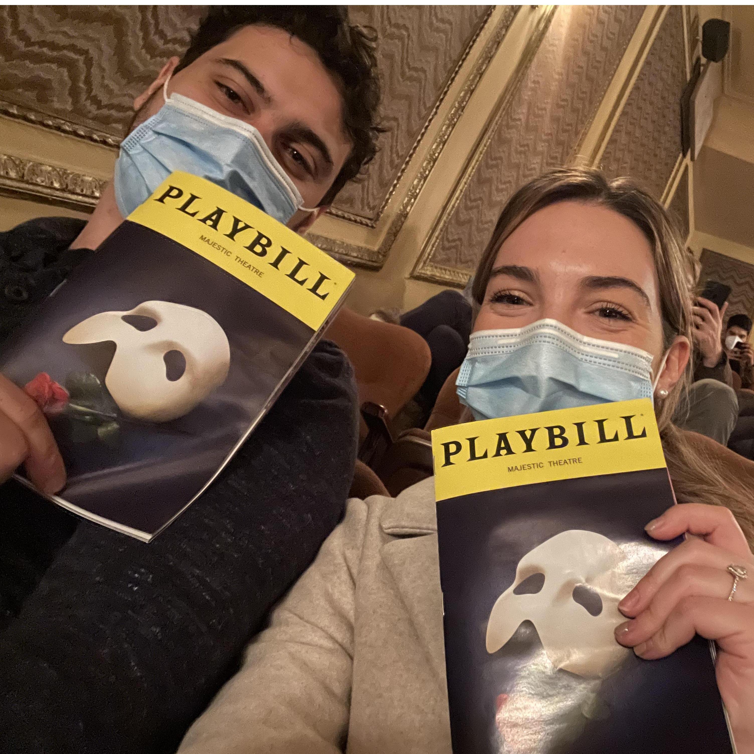 December 2021- Samantha accompanied Michael to his first ever broadway show- The Phantom of the Opera!