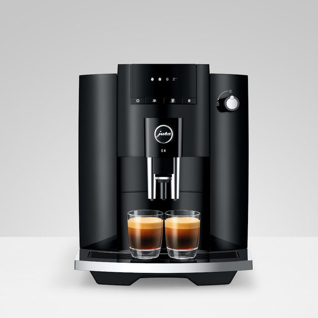 Jura E4 Fully Automatic Espresso Machine, Piano Black