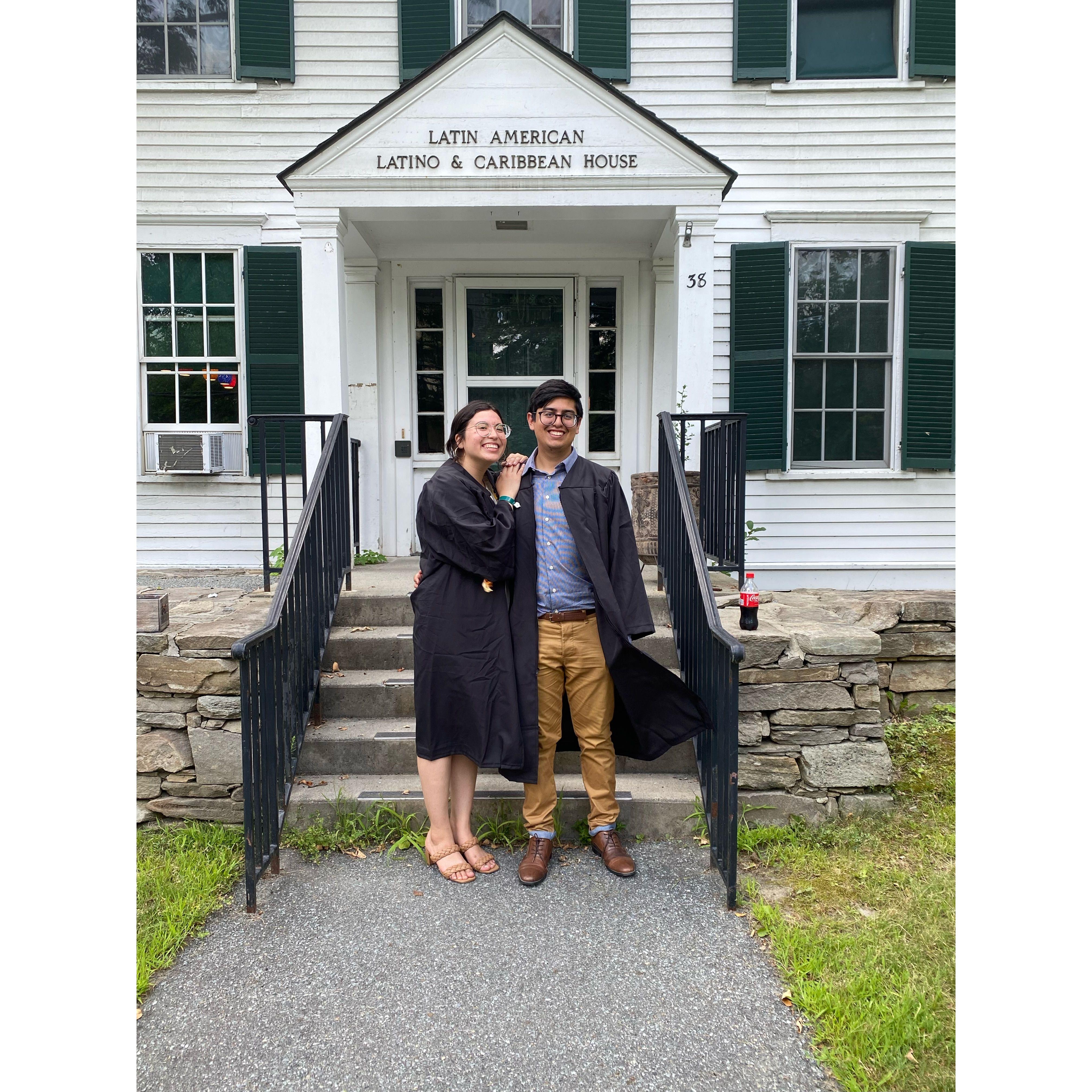 This is the Dartmouth dorm where we met! We had to snap a picture here at graduation!