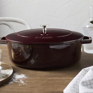 Staub Enameled Cast Iron Wide Oval Dutch Oven, 6 1/4-Qt.