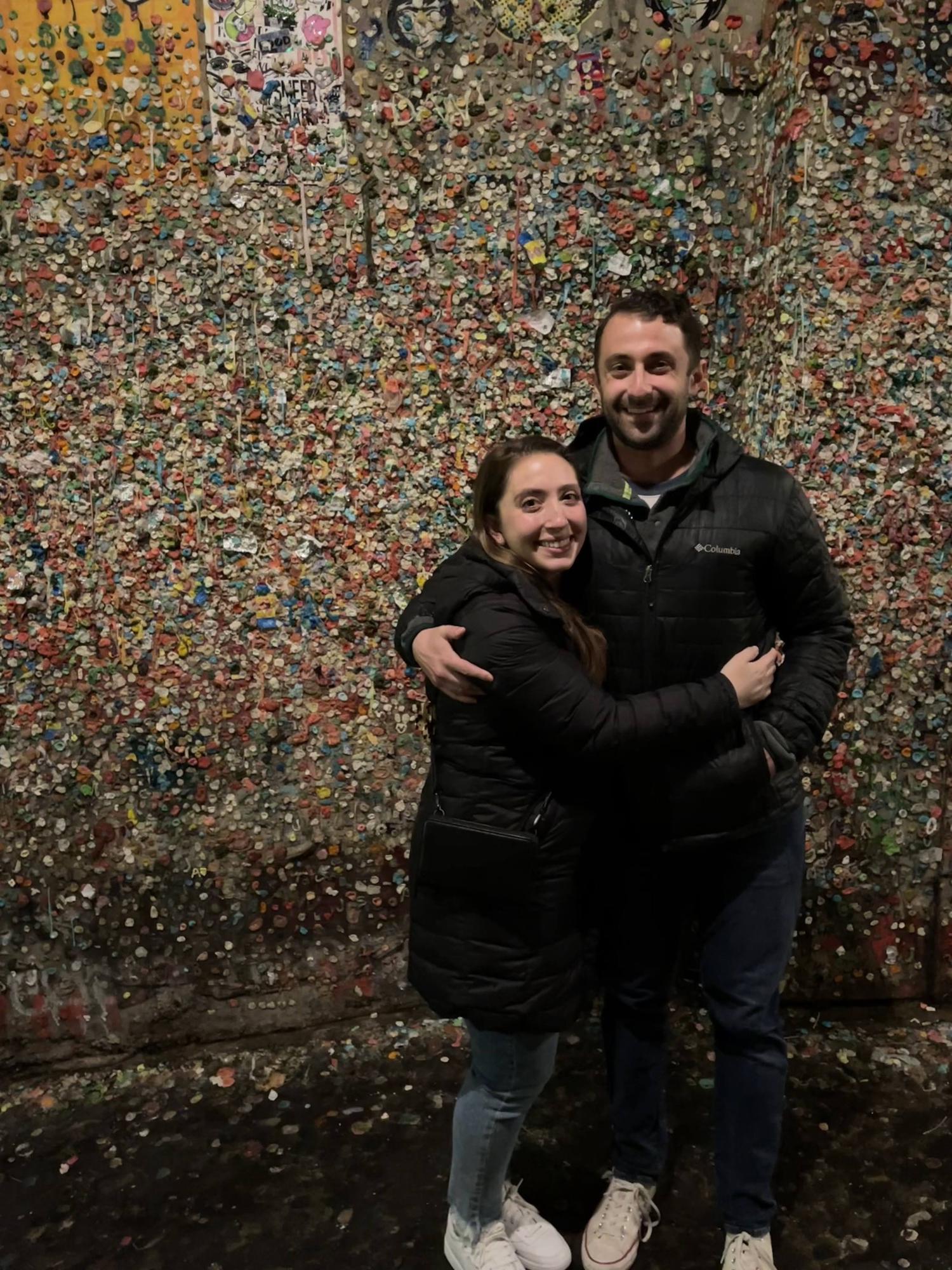 Gum Wall in Seattle! Jon had a course in the city. Emi's friend Jill was travel nursing in the area and showed us around the city.