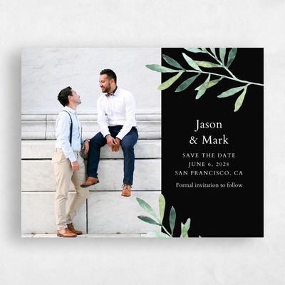 Black Wedding Save the Date - Eastwick Vines