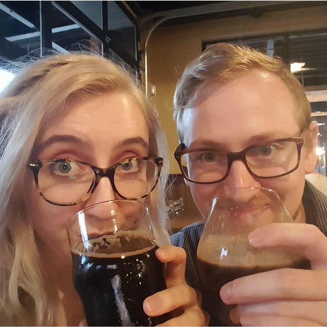 One-Year anniversary dinner at Founders Brewing Company, where we had our first date