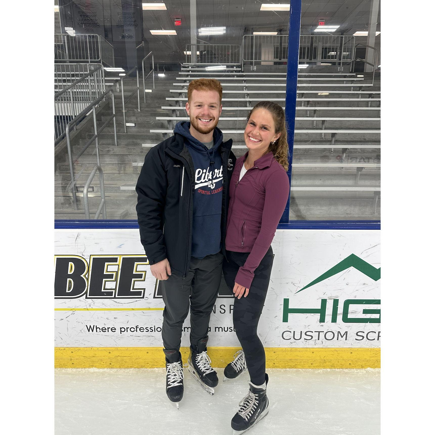 Liz learning how to skate!