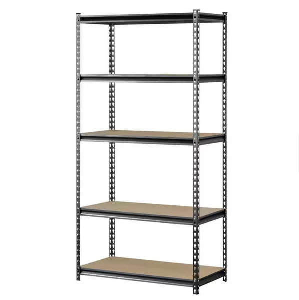 Muscle Rack 5-Shelf Heavy Duty Adjustable Metal Garage Storage Shelving Unit in Black (36 in. W x 72 in. H x 18 in. D) UR-185PBB