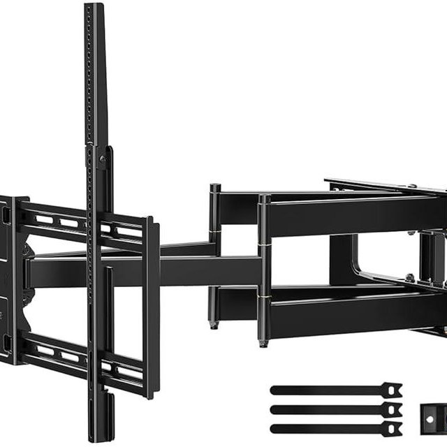 HOME VISION Full Motion Long Arm TV Wall Mount Bracket, Fits 75, 80, 85, 86, 98, 100 inch Flat or Curved TVs Up to 800x600 VESA & 165LBS, TV Mount with Full Motion, Swivel, Tilt, Extension, Heavy Duty
