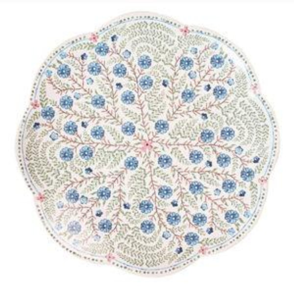 Villa Seville Scalloped Dessert-Salad Plate - Chambray