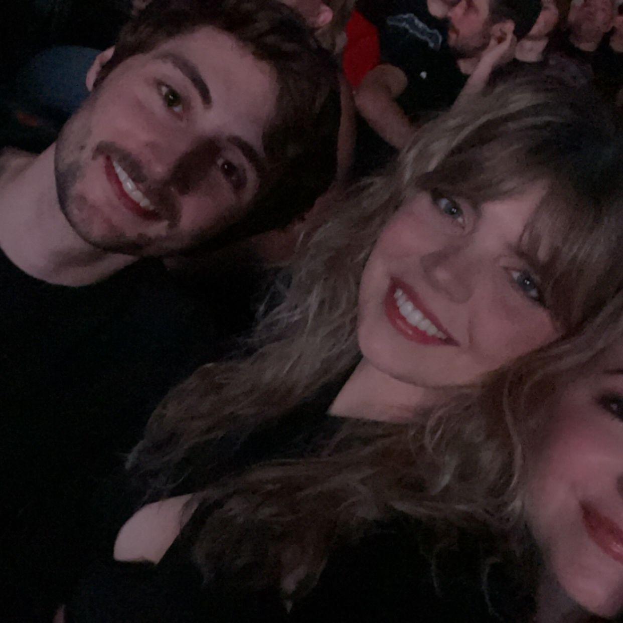 At a Metallica concert (sorry Ana it cut you out)