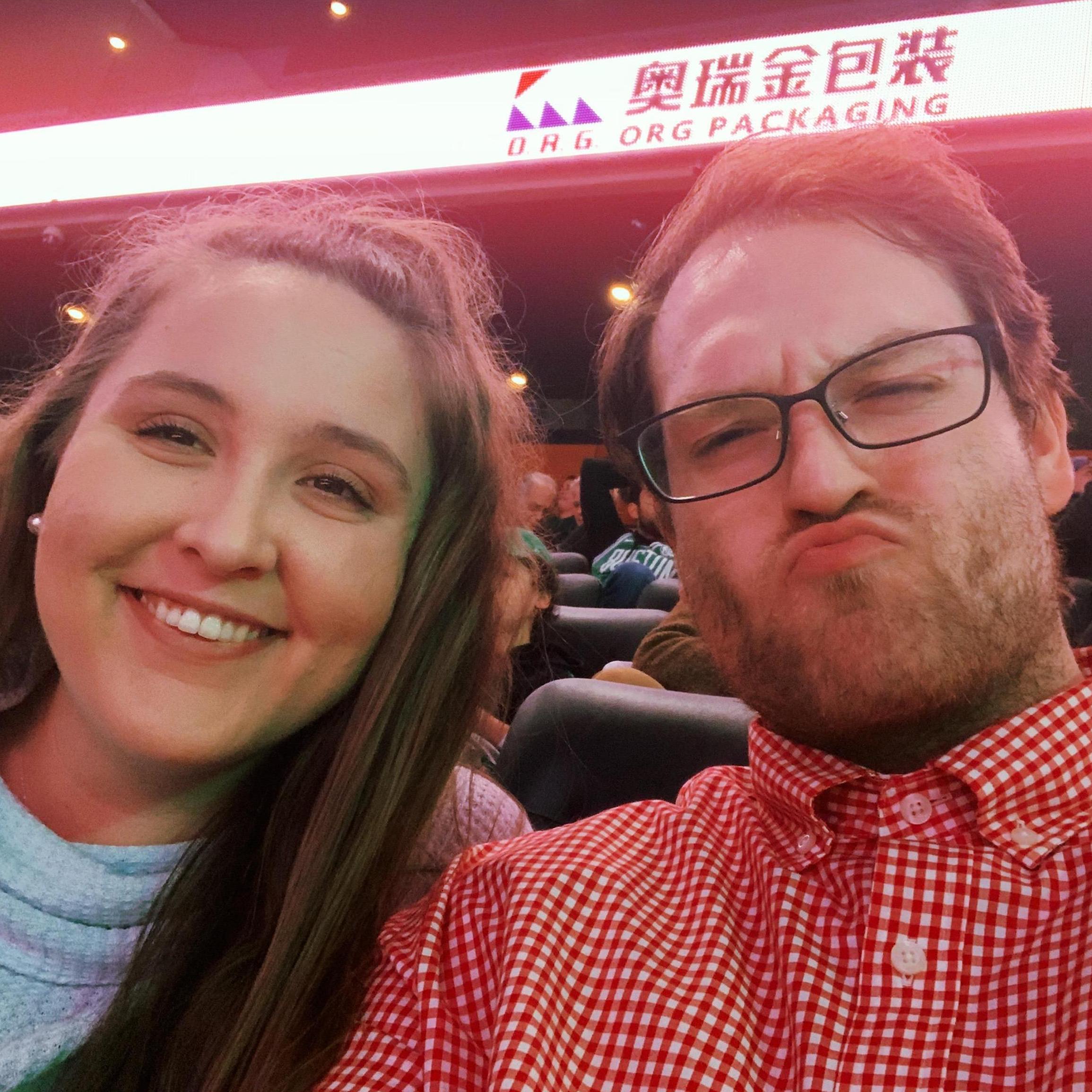 One of many Celtics games...this one just happened to be on Taylor's birthday!