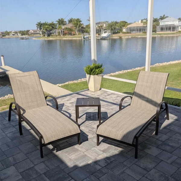 Purple Leaf Outdoor Lounger Set