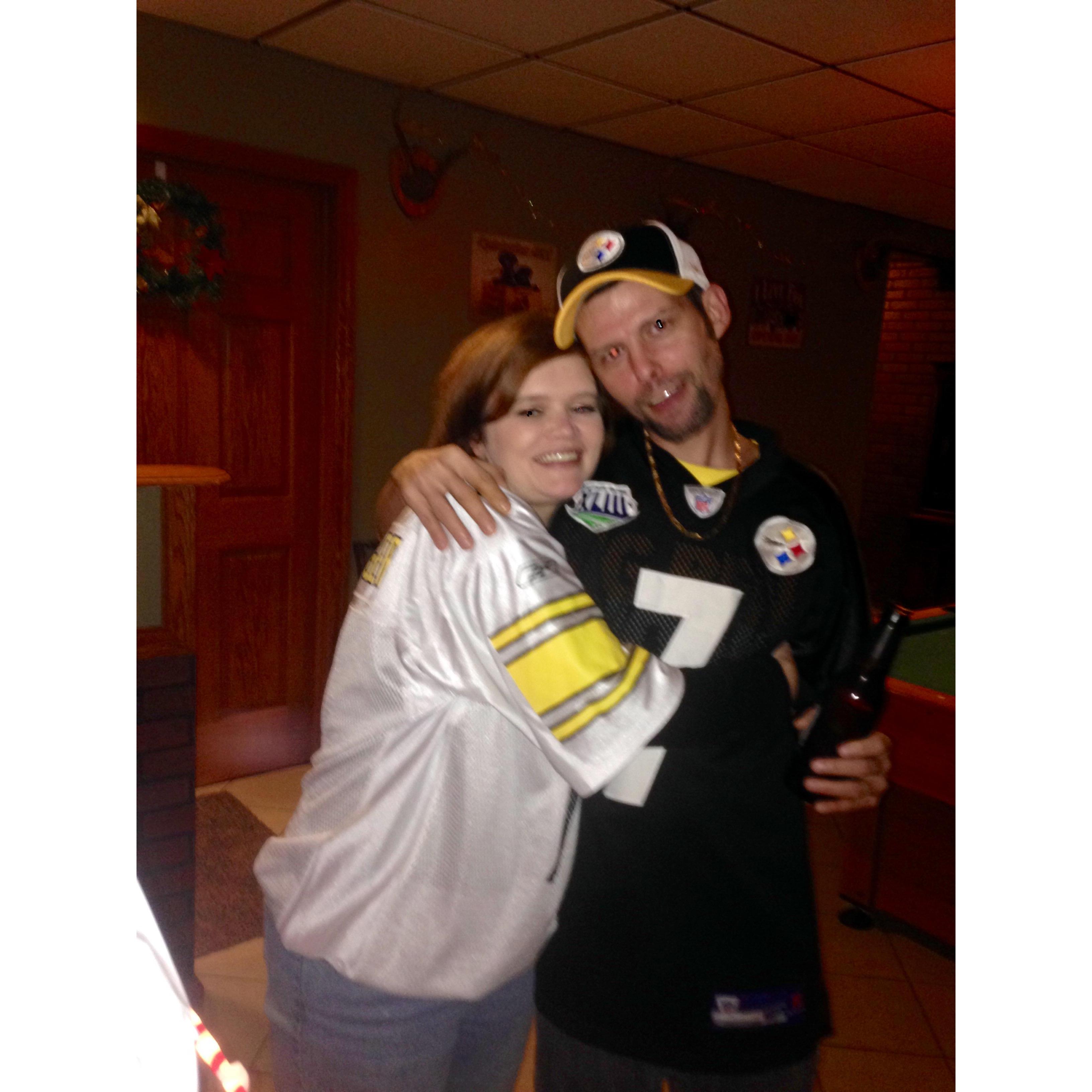 Us at a friends steeler party
